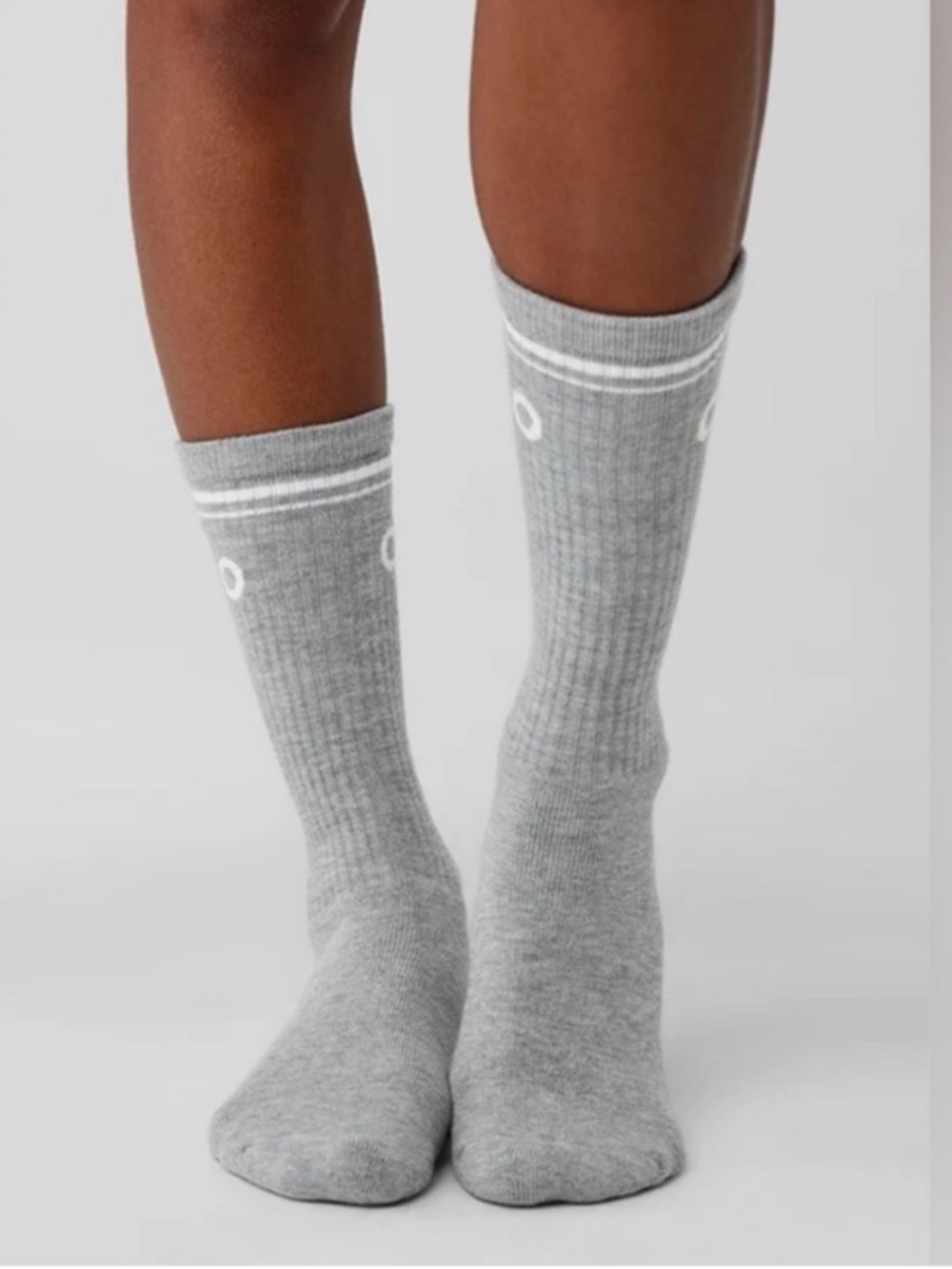 ALO Throwback Heather Gray Socks - Unisex / NEW